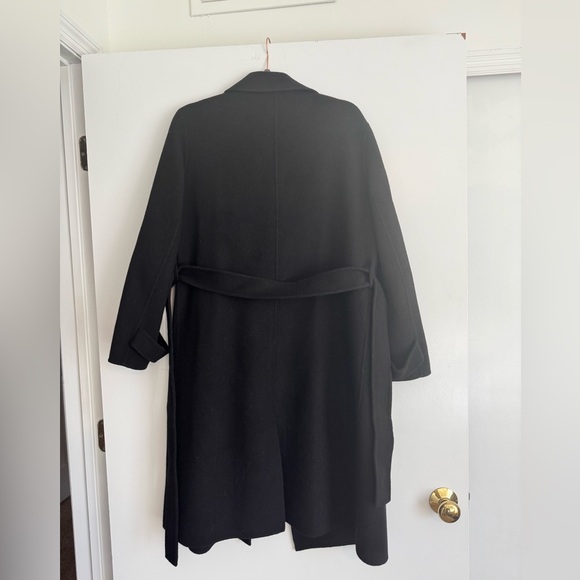 Theory Black Wrap Coat with Belt - Picture 3 of 4
